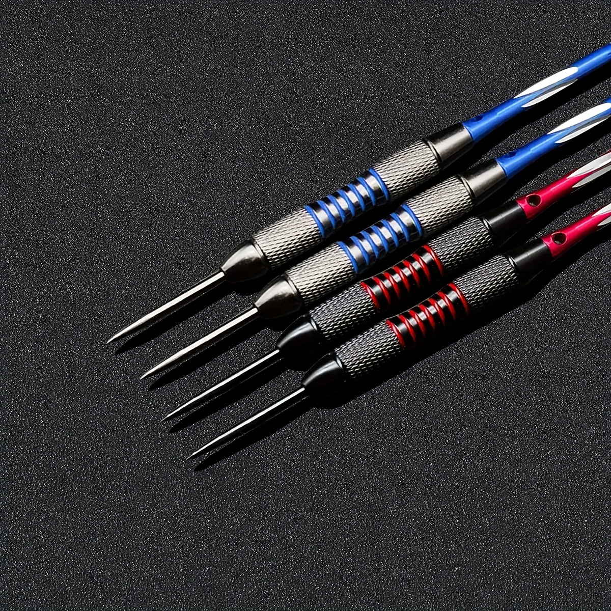 JH 22g Metal-Tipped Dart Set with Portable Case - Red & Blue Iron & Aluminum Darts for Training, Practice, and Gift - Ages 14+ - Includes 6 Darts, 2 Practice Darts, and 2 Replacement Darts - Perfect for Home, Office, or Outdoor Use, Darts Accessories, Office Game, Sleek Design, Durable Construction, Dart Set, Darts, Electronic Target Dart, Dart Game, Dart Accessories/, Dart Arrow