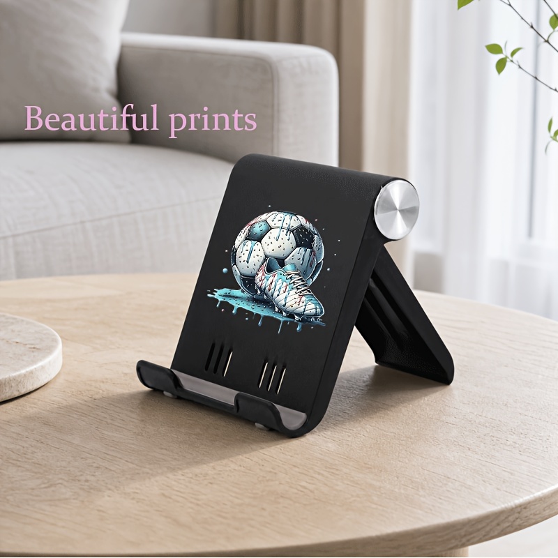 TEMU 1 support de téléphone portable pliable de ballon de football pour bureau, compatible avec Iphone, Ipad, Samsung, Kindle