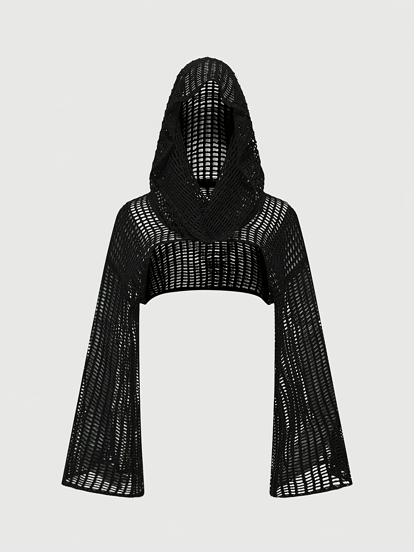 womens y2k multi functional mesh cut out long sleeve hoodie fashionable hooded sweatshirt summer apparel suitable for music festivals and party outfits asd1