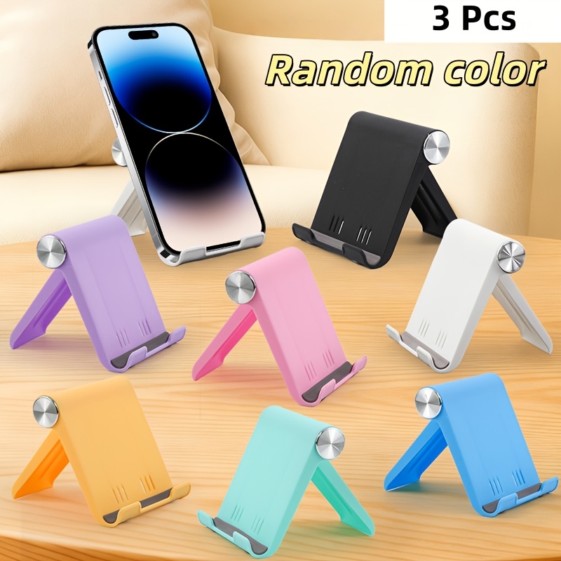TEMU 3pcs High-look Phone Stands, Foldable Multi-functional Desktop Tablet And Phone Holders, One-piece 0-100° Free , Easy To Carry, For Home Use -