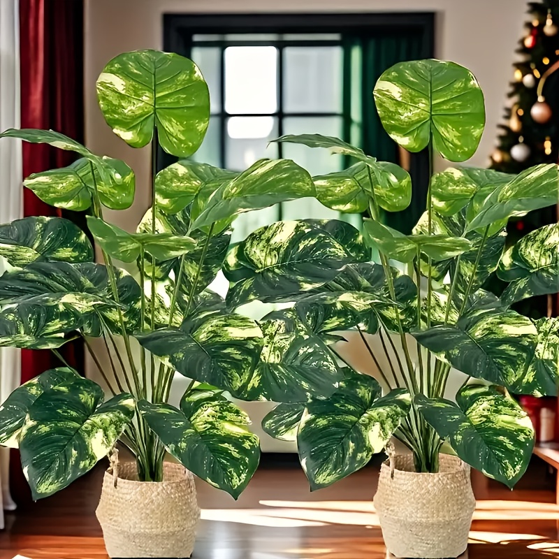 

2pcs36leaves Set, Plants, Plastic, Christmas/ Decor, / Use, No Required, For / , Office Desk, , Landscaping, Excluding Container