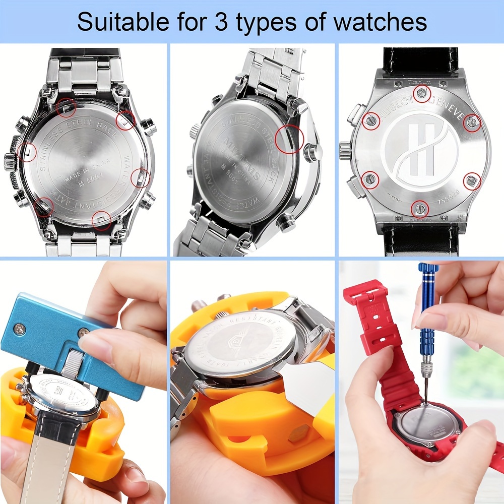 Watch Battery Replacement Kit with Screwdriver & Wrench