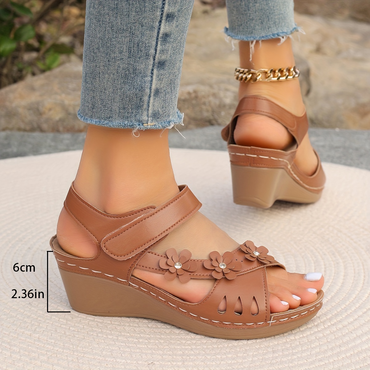 sandalias cuña verano mujer calzado moda transpirable diseño