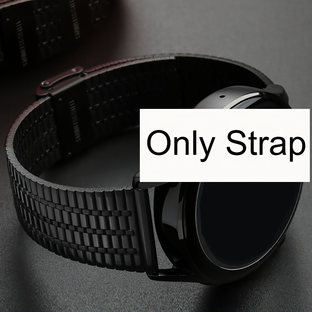 Image of 20/22mm Stainless Steel Watch Band With Double Safety Clasp, Compatible With Watch 765432, Huawei Watch Watch5/4/3/2 /4/3/2, Xiaomi S4/s3/s2/s1pro, Series Watch, 7-bead Thin Strap