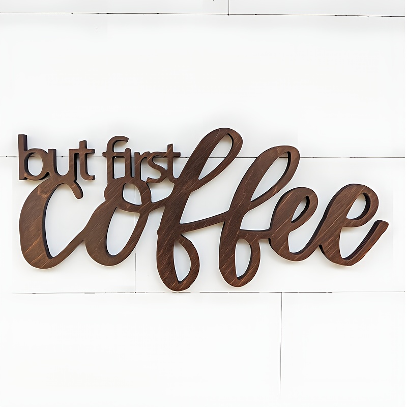 Image of " " Sign - Modern Kitchen & Bar Decor - Dark Brown On - Cafe, Home, Office - With Pre-drilled Holes - No Electricity Needed - Gift For Lovers, , Artistic , Rustic Christmas Decorations halloween