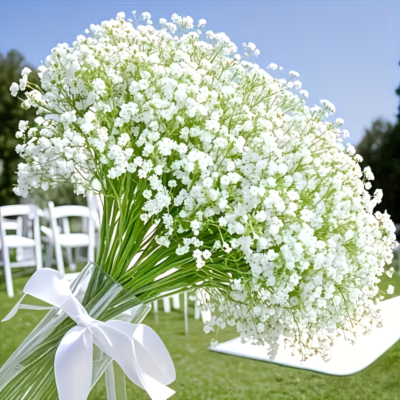 25 bundles 750 flower heads artificial simulation white gypsophila   style simulation flower gypsophila suitable for wedding hand held flowers holiday decorations new year decorations thanksgiving valentines day