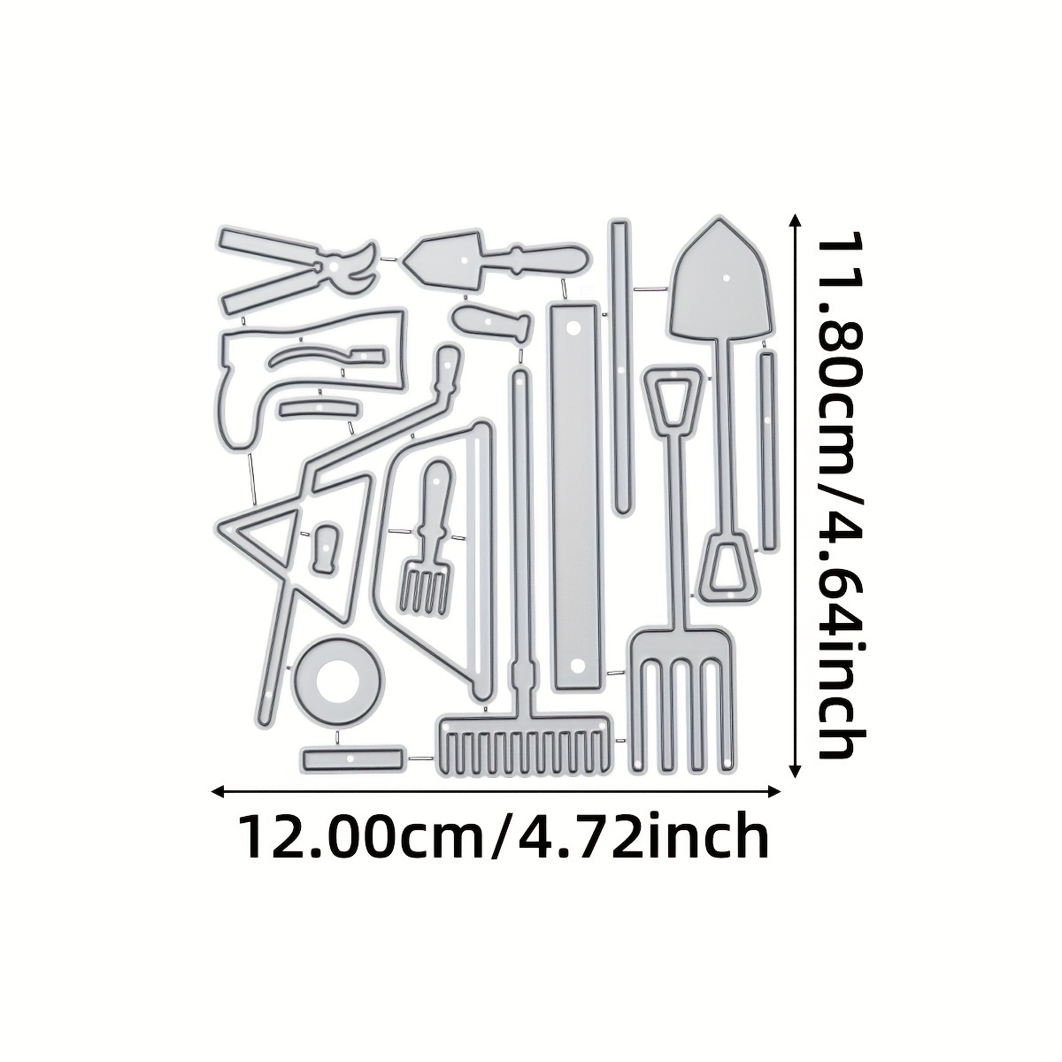 Image of 1pc Paper Craft Tools, Agricultural Tools Metal Cutting Molds For Greeting Card Making Molds, Suitable For Father's Day And Mother's Day Graduation Season