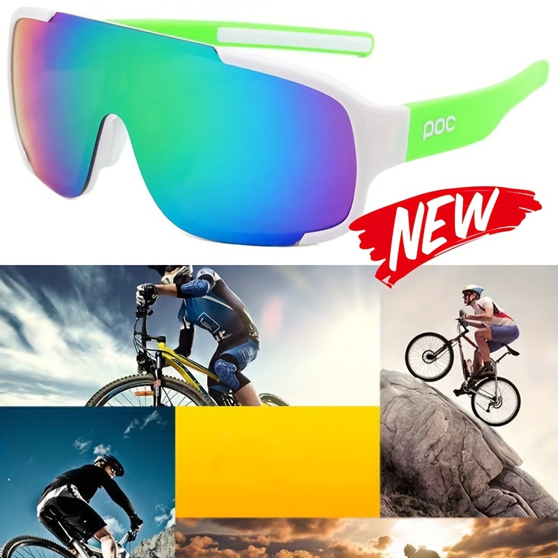 Sports,Googles,Cycling Sunglasses, Casual Riding Eyewear UV Protection, Wide Frame with Reflective Multicolor Lens, Durable & Comfortable Fit