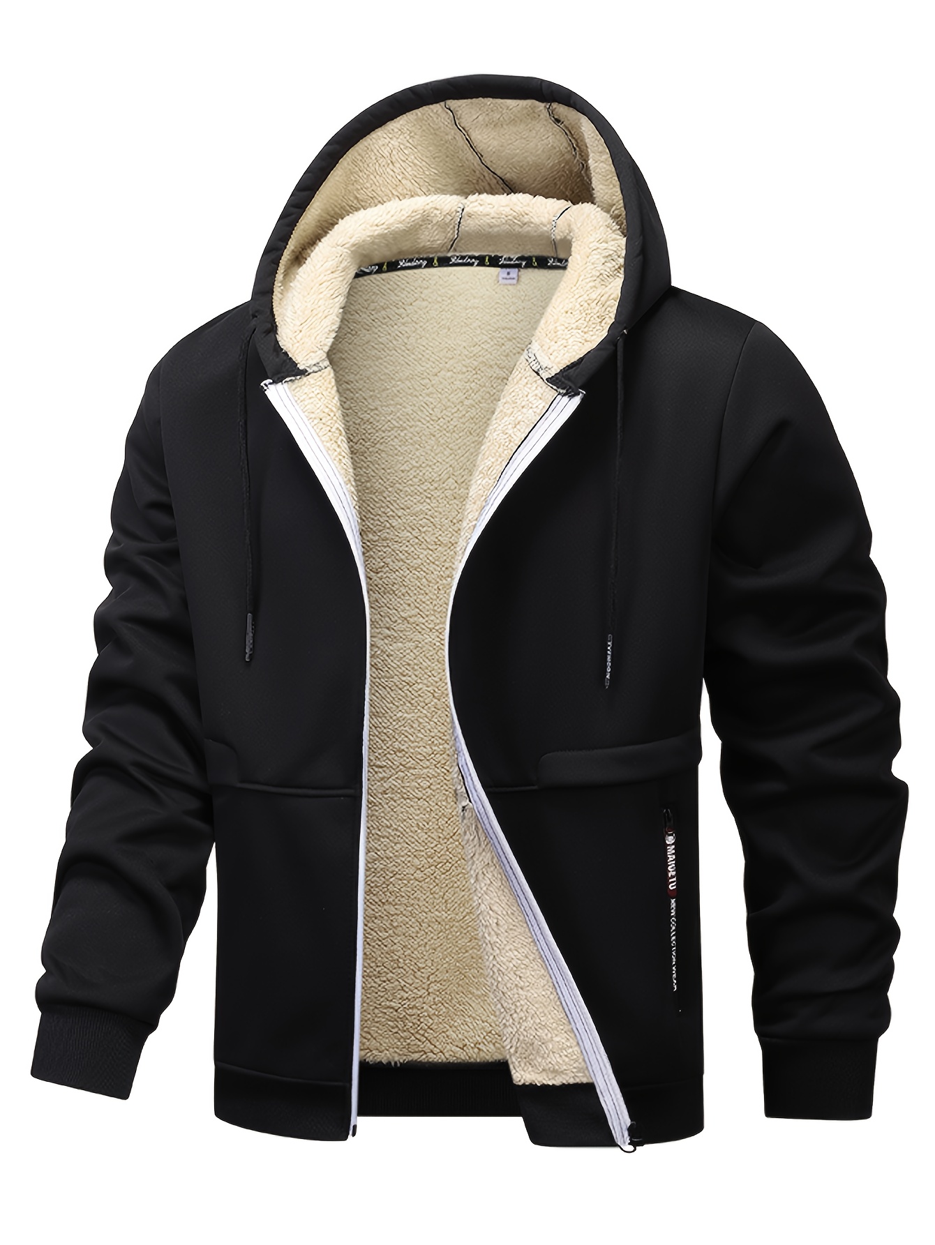 Men S Heavyweight Hooded Jacket - Thermal Insulated Winter Coat with Full-Zip Closure, Front Pockets - Cold Weather Outerwear for Everyday & Formal Use - Non-Stretch Fabric - Ideal for Teens & Adults (Fall/Winter) - Black, Winter Jacket, Fall Outerwear,  , Plush Lined  , Fall Fashion,  , Durable Construction, Adult Men, Thick, Fluffy/furry Hood For Men, Long Ultra-thin Lightweight Coat, Feather Dress For Men/women