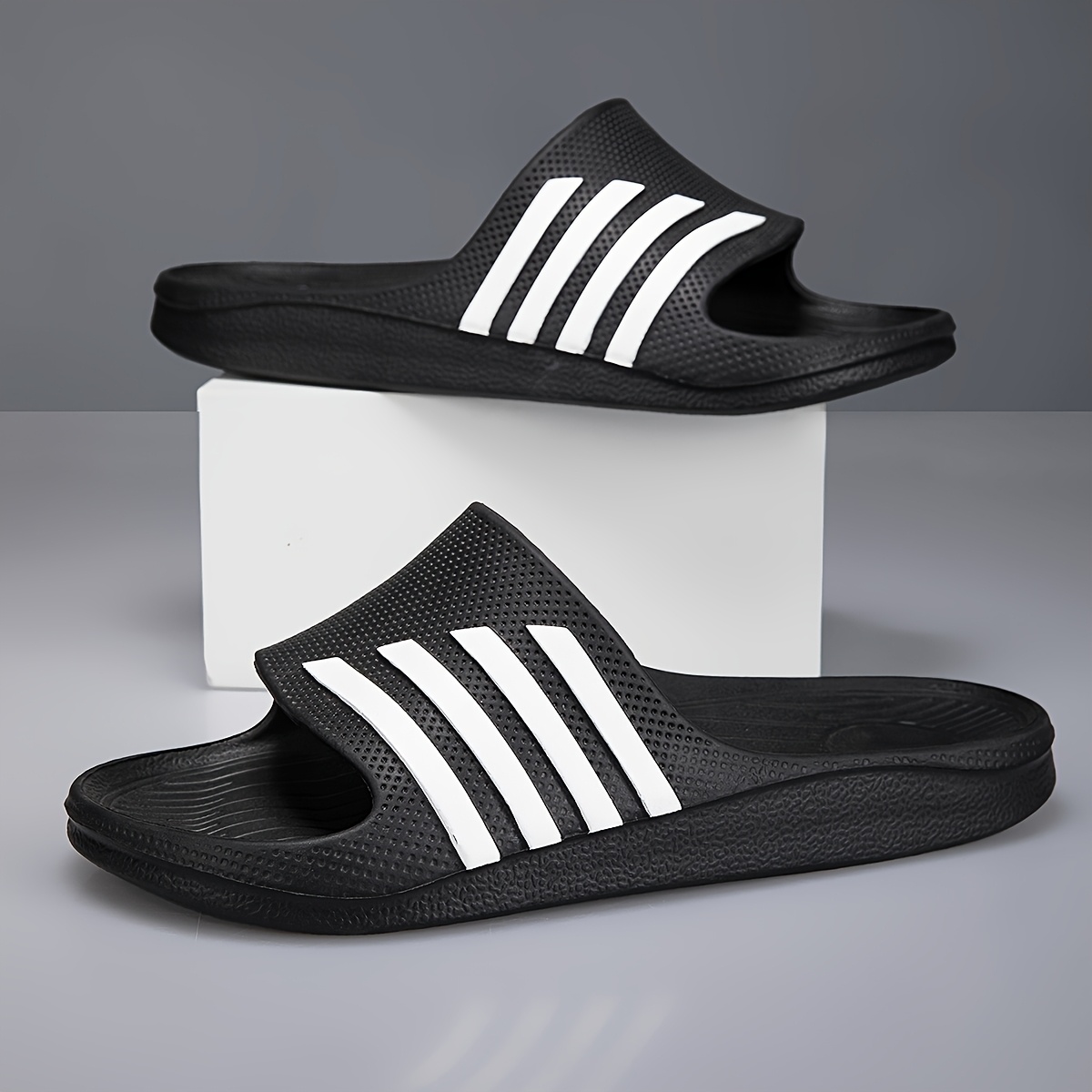 TEMU Men's Casual Slip-on Sandals | Comfortable Thick-soled, Breathable Eva Material, Open Toe, Suitable For And Outdoor Activities