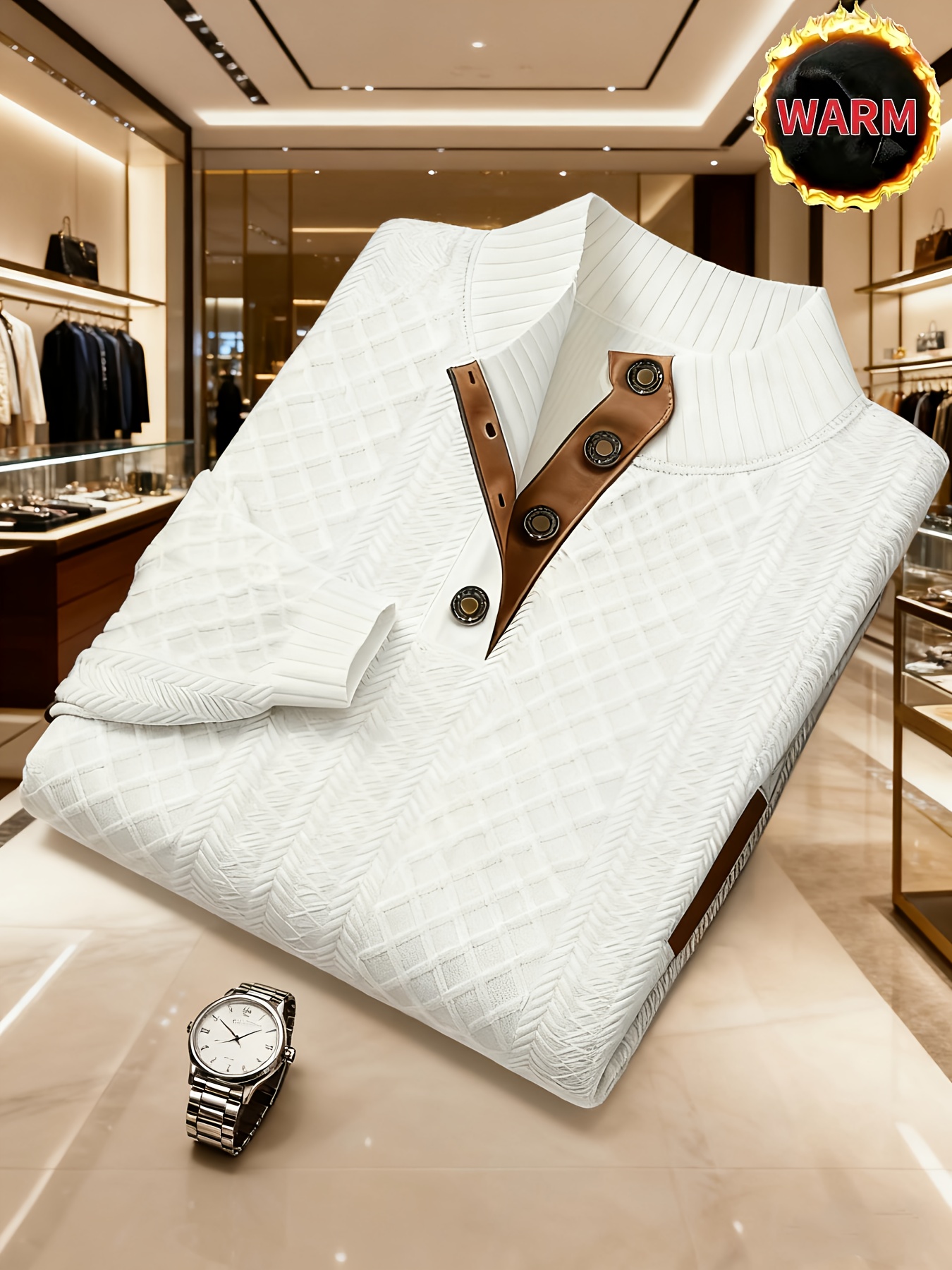 Heren Herfst-Winter Kerst Stand Collar Jacquard Gebreide Trui