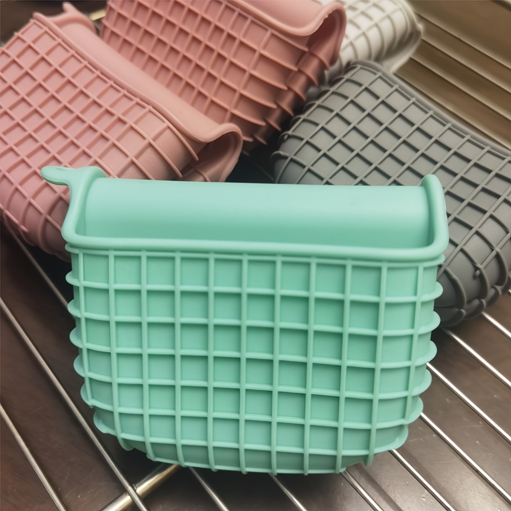 2pcs of silicone pot handle cover - silicone hand clip - anti slip, with textured surface to ensure cooking safety, thickened anti scald design suitable for kitchen use, cookware handle protective cover, kitchen essentials