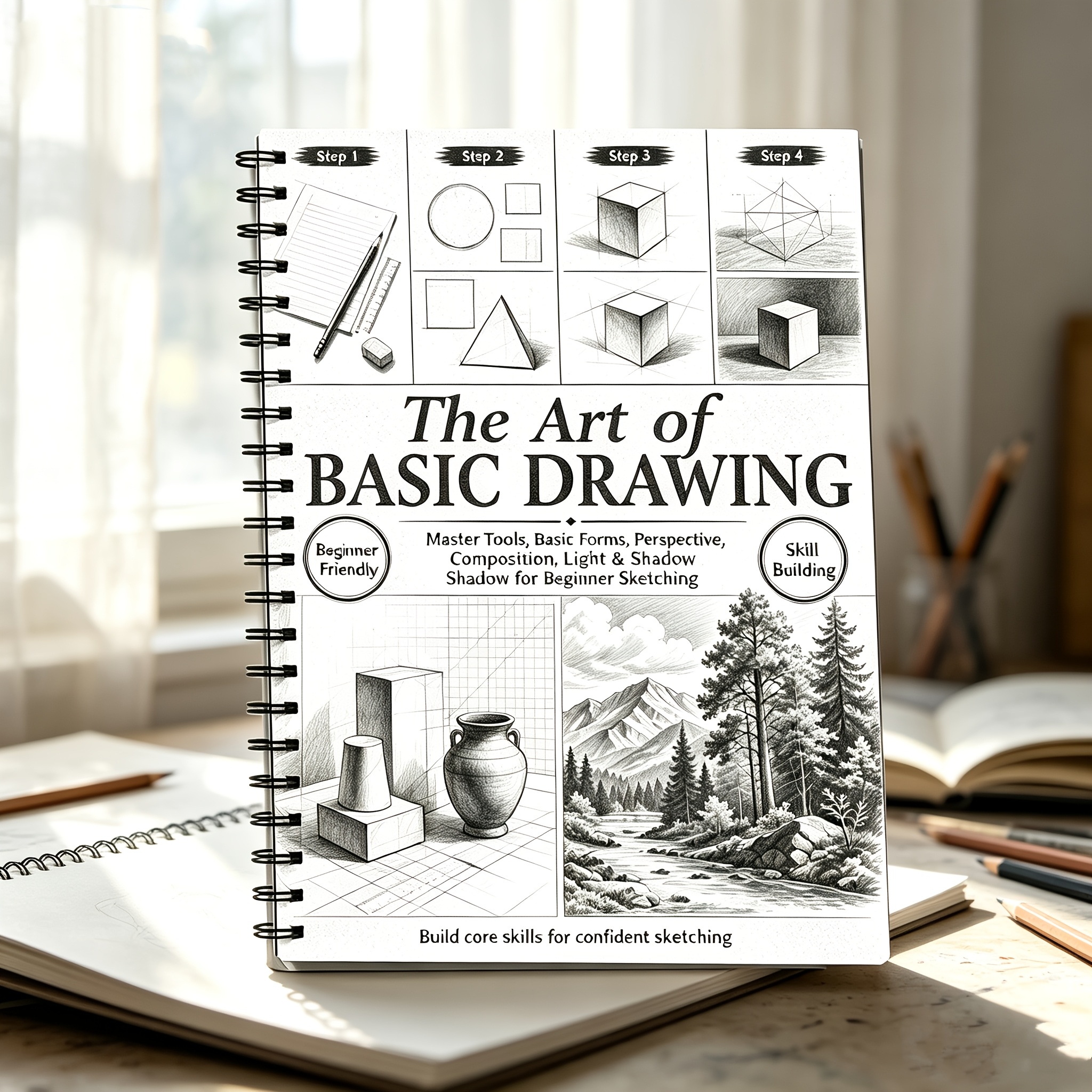 TEMU Comment apprendre à dessiner du zéro : 'exercices de base pour débutants, pour maîtriser la , et , la composition et la peinture de paysage