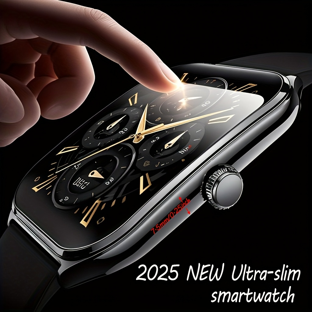 2025     smartwatch 1 96 2 5d curved touchscreen rechargeable lithium battery multiple sports   camera music control compatible with   iphone fitness bracelet fitness   ultra thin   watch 0
