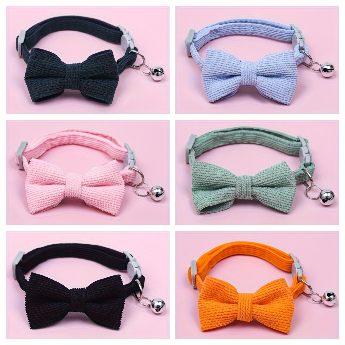 a removable bow tie corduroy cat collar suitable for small cats with adjustable size Product details 1