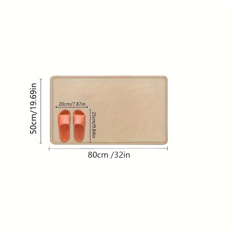 TEMU Sponge Density 25d, 1pc/super Absorbent Bath Mat, Non-slip Indoor Floor Mat, Ultra Soft And Comfortable Premium Bath Rug, For Bathtub, Shower,