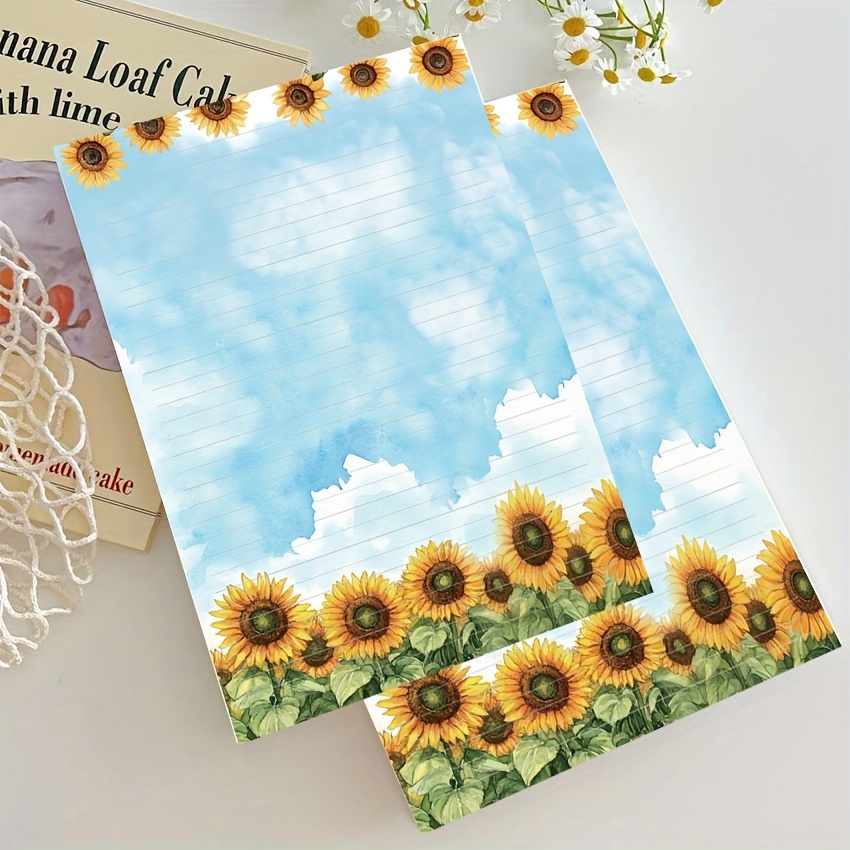 

Sunflower Series B5 Notepad - 25 Sheets, Easy-tear Draft Paper, Memo Pad For Students & Office, Chic Design, Non-adhesive Study Journal