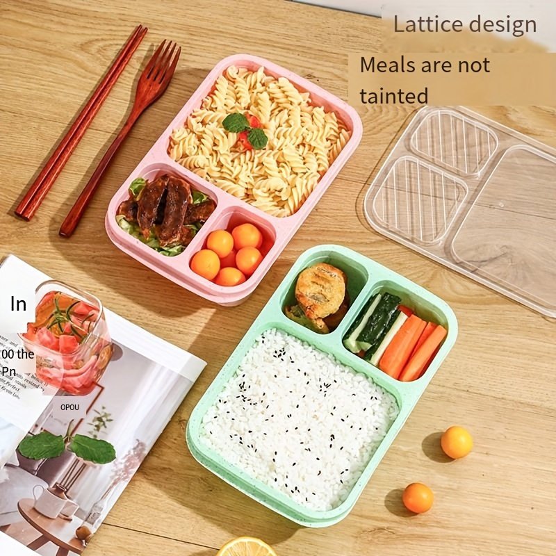 leak proof bento lunch box with compartments     outdoor meals   plastic easy to clean details 3