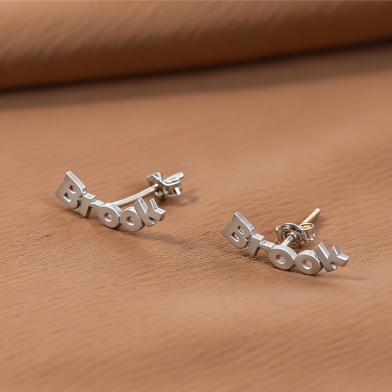 Exquisite Custom Name Letter Stud Earrings for Women
