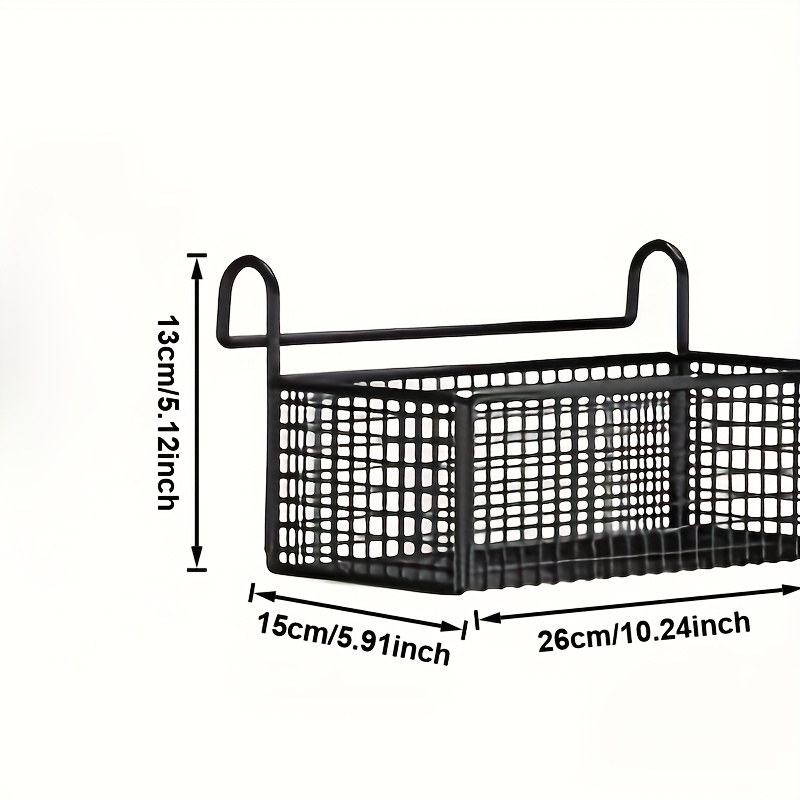 TEMU 1pc Storage Basket, Multifunctional Bedside Hanging Basket For Dormitory, Essential Storage Organizer For Bunk Beds, Bedside Shelf, No-drill