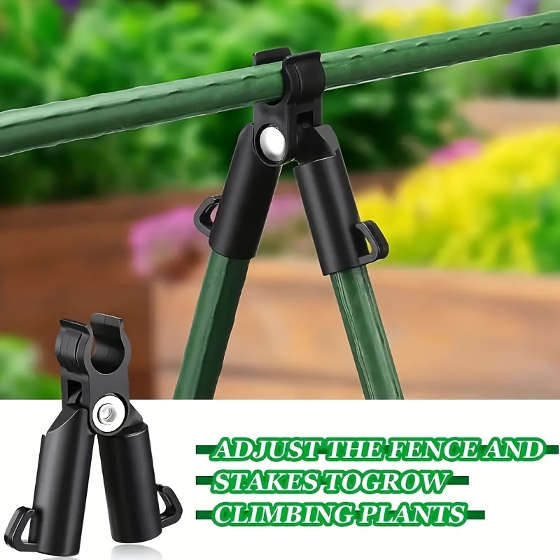 

8 Pack Adjustable Plant Support Connector Clips, Plastic Greenhouse Pipe Fittings For Tomato, Cucumber, Bean Trellis, Garden Fence Stakes - Ideal For Climbing Plants & Vegetables