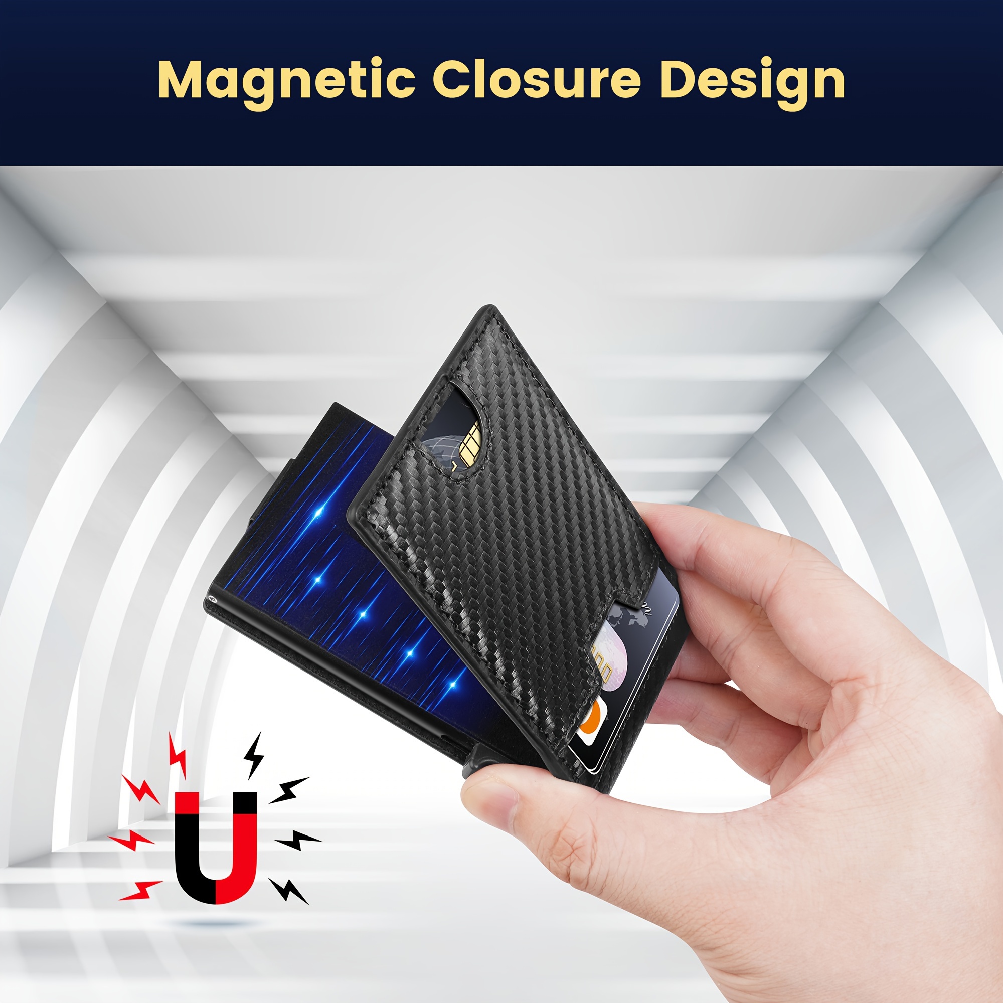 Minimalist Wallet for Men - with Money Clip Slim Leather Slots... product image 3