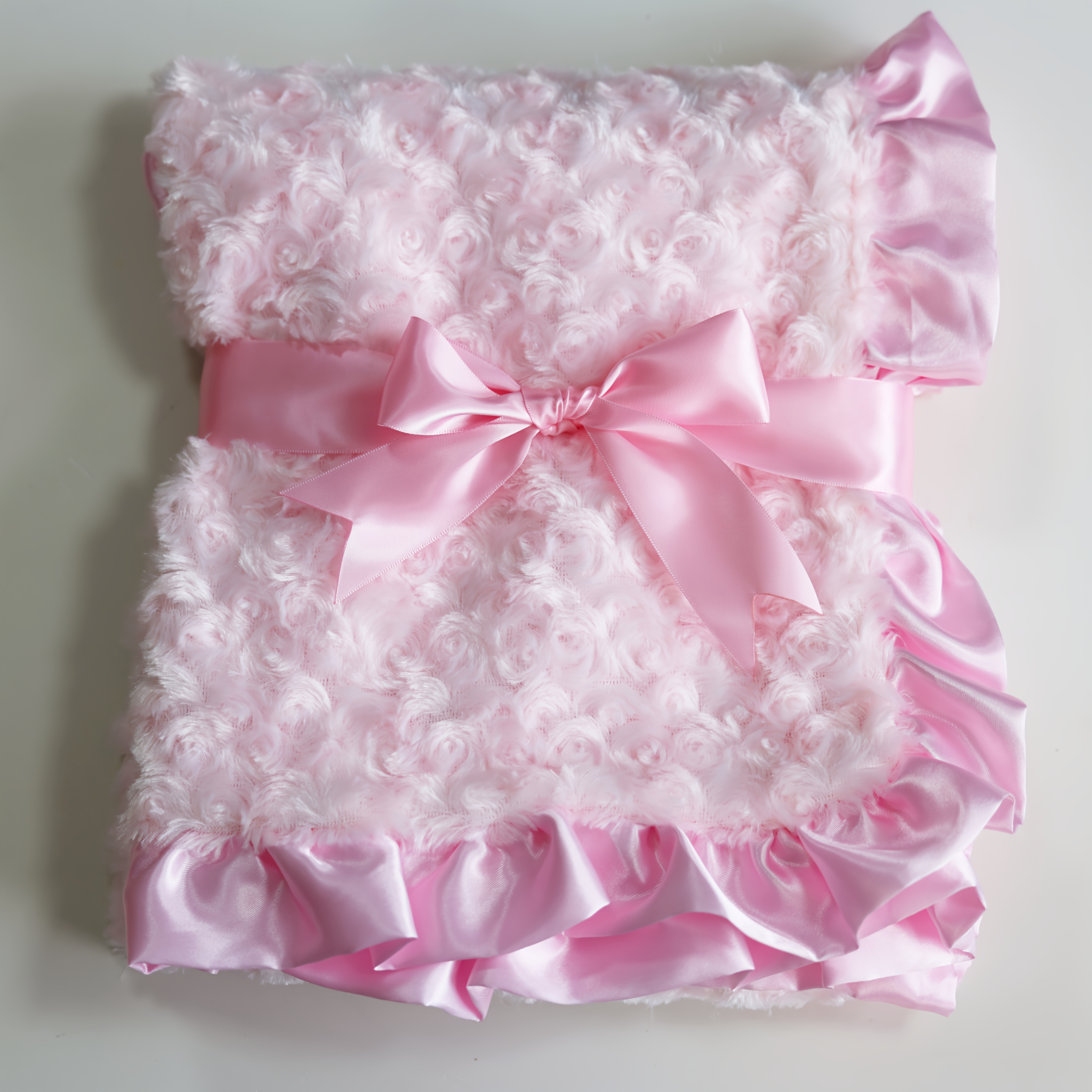 TEMU New Floral Velvet Double-layer Baby Blanket, With Pleated Lace Trim, Suitable For Use As A Baby Crib Blanket, Stroller Blanket, Or Nap Blanket.