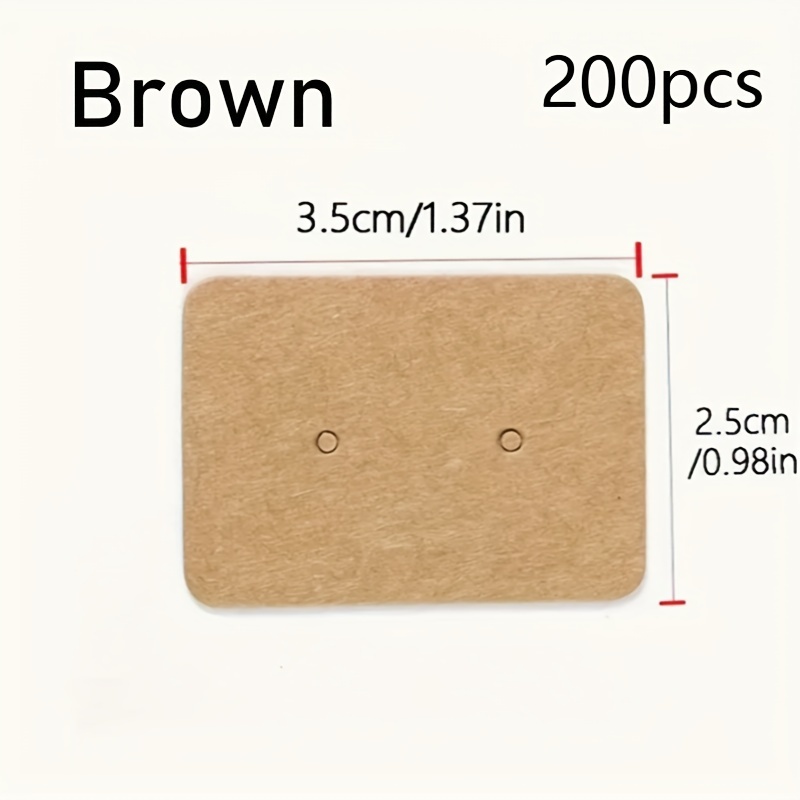 Image of 50pcs/200pcs Earring Display Cards, Paper Jewelry Display Labels, 1-inch X 1.37-inch Small Business Supplies