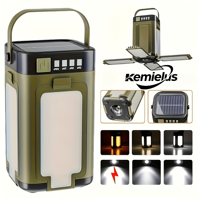 LED campinglampa solcell