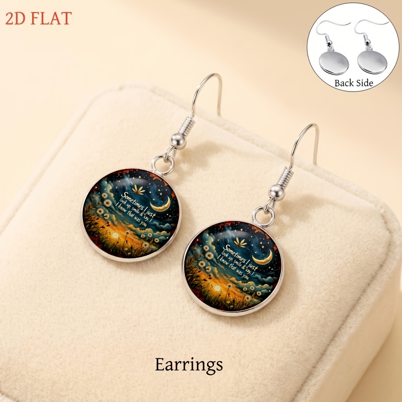 5pc Night Sky Jewelry Set with Moon & Stars for Women