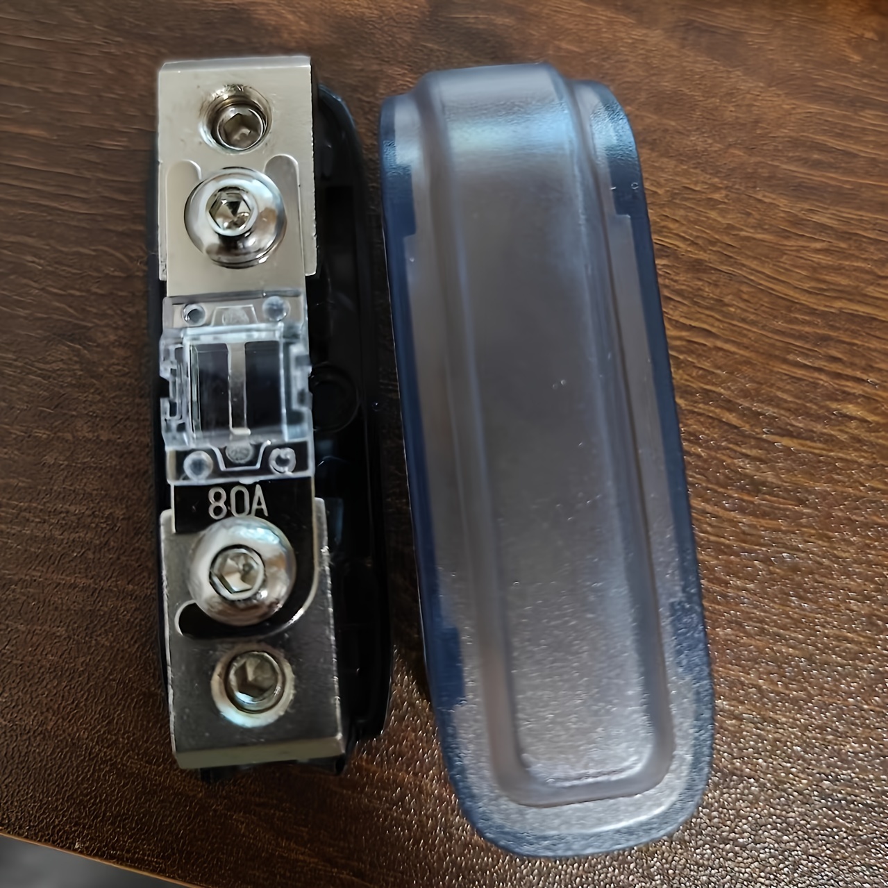 TEMU 1pc Car Audio Modification Power Fuse Holder Mini Frosted Afs Fuse Holder Fusing Element, Without Battery