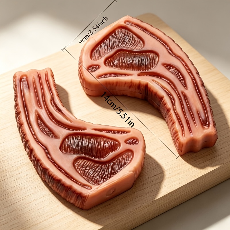 Realistic Meat-Shaped Dog Chew Toy, Dental Cleaning Bone
