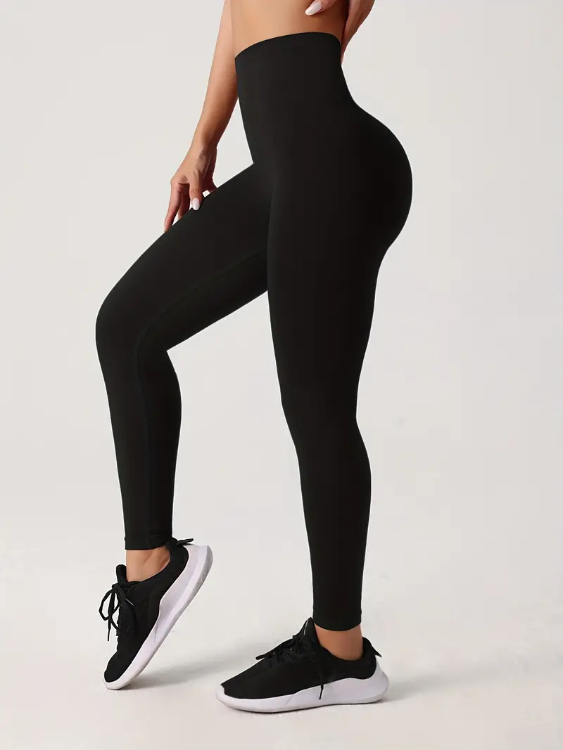 V Shape Waist Yoga Pants Solid Color Stretch Fitness Sports - Temu