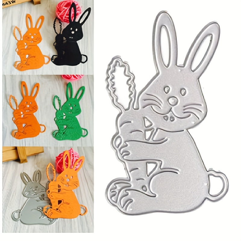 

A Diy Scrapbook Sheet, Mini Composite Rabbit And Card Handmade Production, Golden Embossed Mold, Carbon Steel Cutting Die.