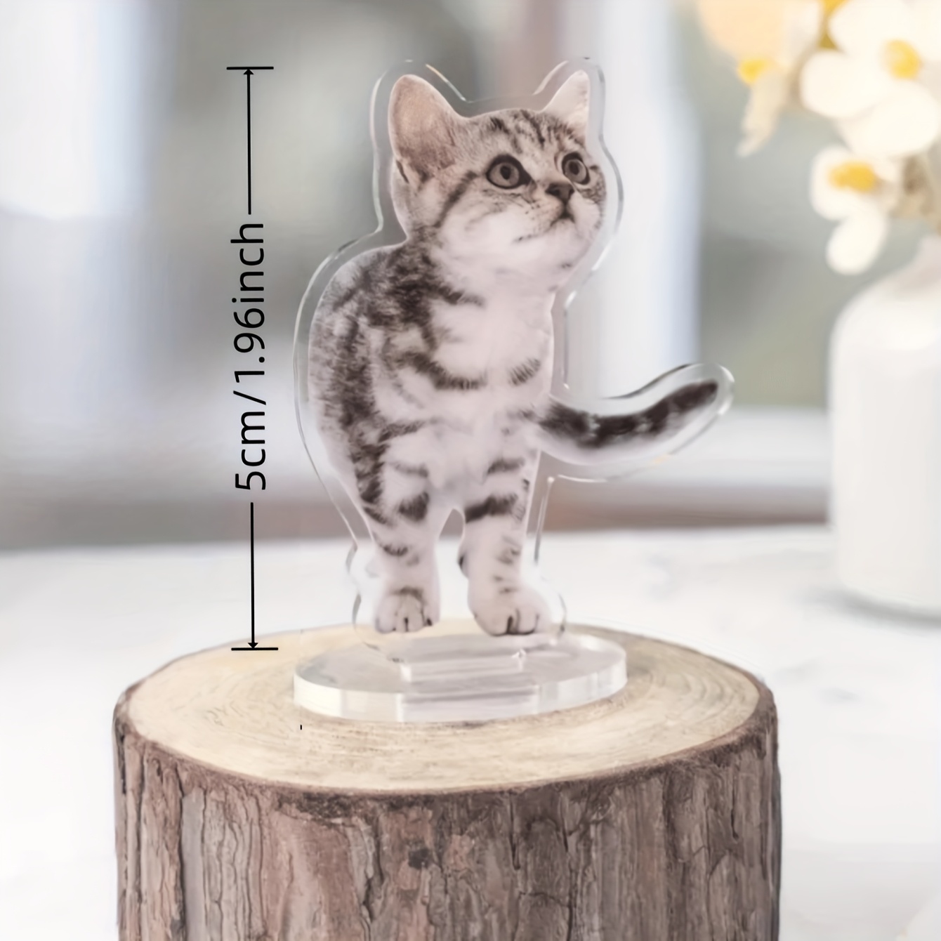 TEMU [2D Plat] 1pc Support Acrylique Personnalisé - Support pour Animaux de Compagnie Personnalisé, Support Photo Chien et Chat Personnalisé, Découpe