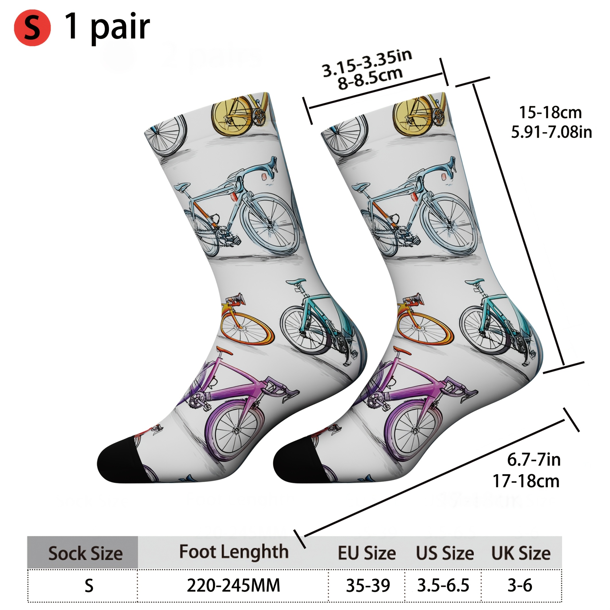 TEMU 1 Pair Men's Novelty Socks With Digital And Trendy Print, , Odor Resistant, Non-binding Cuff, Suitable For Sports, Casual, Business & Parties -
