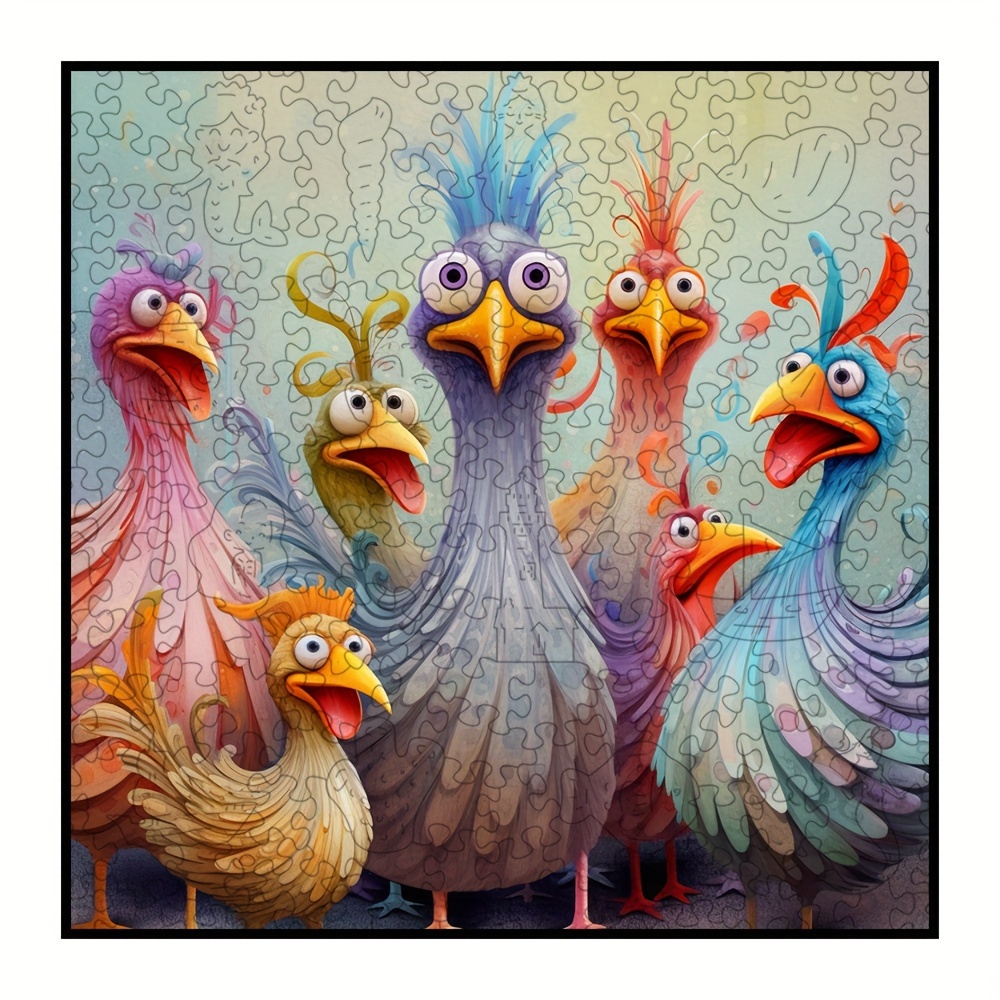 

Rooster Family Wooden Puzzle, Suitable For Challenging , Family , Corporate