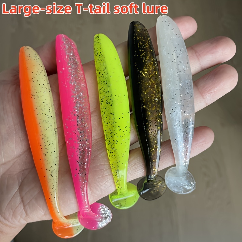 20個セット 大型tテールソフトフィッシングルアー 9cm/12cm カラー pvc  