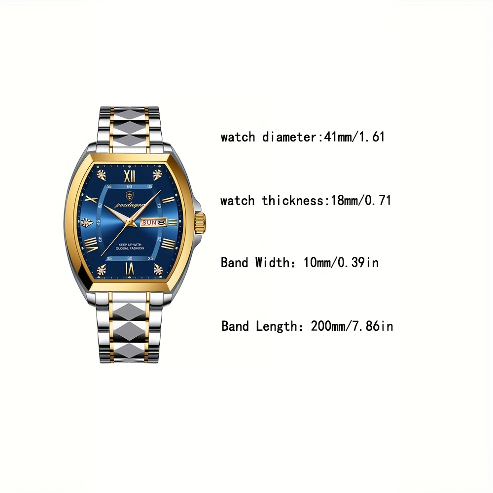 luxury square mens watch elegant green dial   hands dual calendar   automatic mechanical movement formal everyday jewelry ideal gift for birthdays anniversaries business professionals students luxury watch for men bling watch business wristwatch   embellished details 0