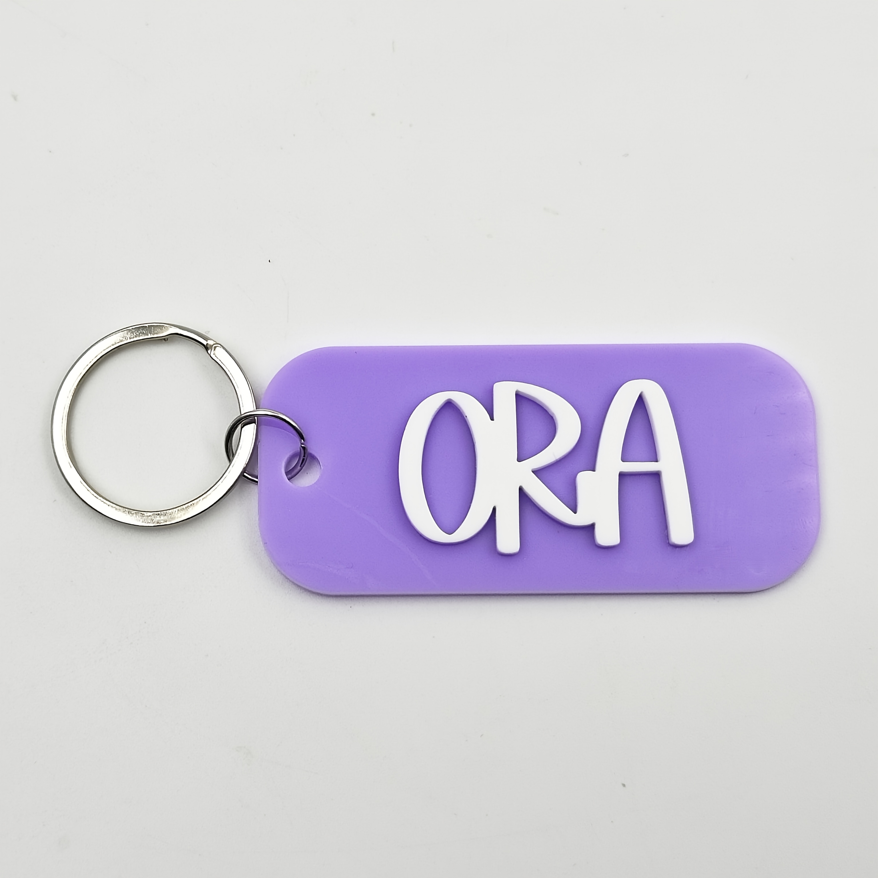 Personalized 3D Name Key Rings, Custom Acrylic Bag Tags
