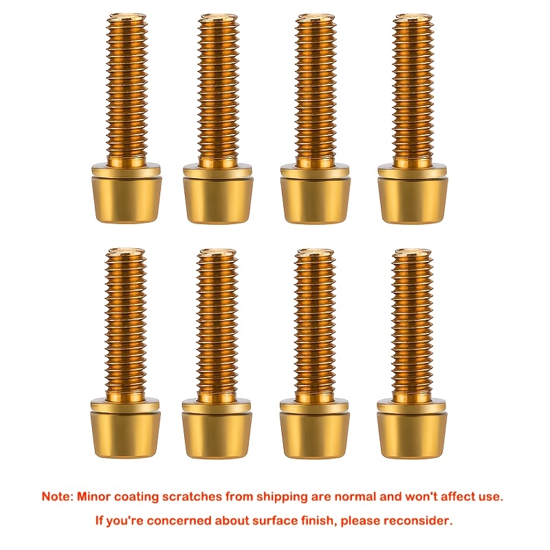 8pcs M5×18mm Colored Stainless Steel Stem Bolts | For Mountain & Road Bikes, Random Color
