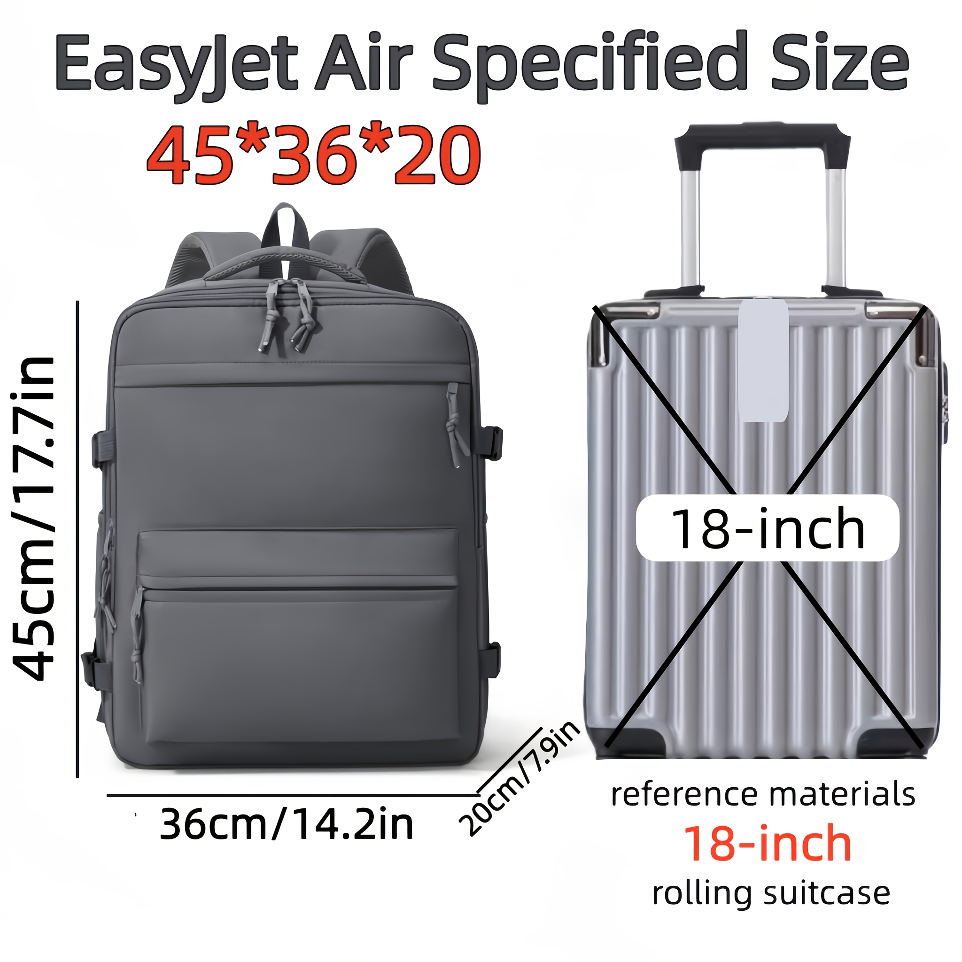 1pc Laptop Backpack for Men & Women, Large Capacity