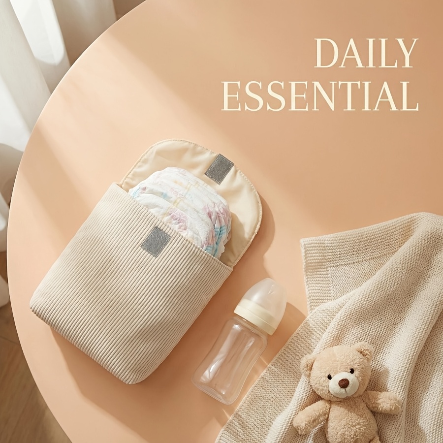Bear Diaper Bag with Large Capacity and Embroidered Pattern