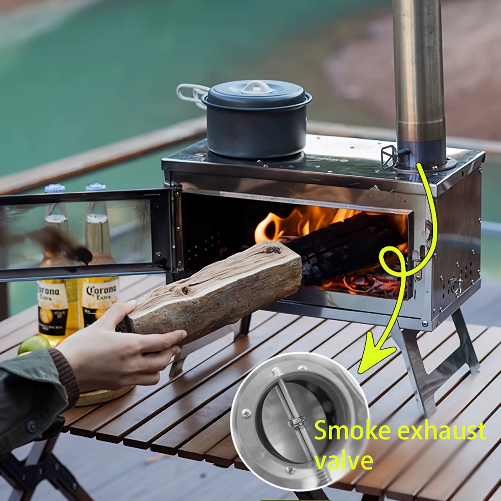 GoDecor Portable Wood Burning Stove Heating Burner Stove for Tent