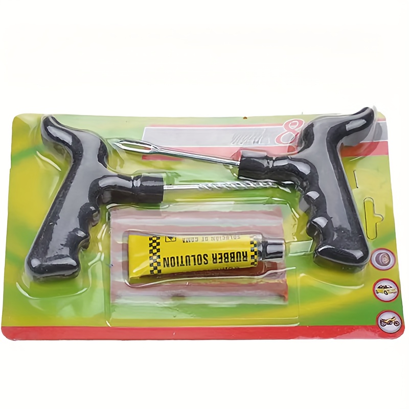 

8pcs Tire Repair Kit For Cars, Motorcycles & Electric Vehicles - Natural Rubber