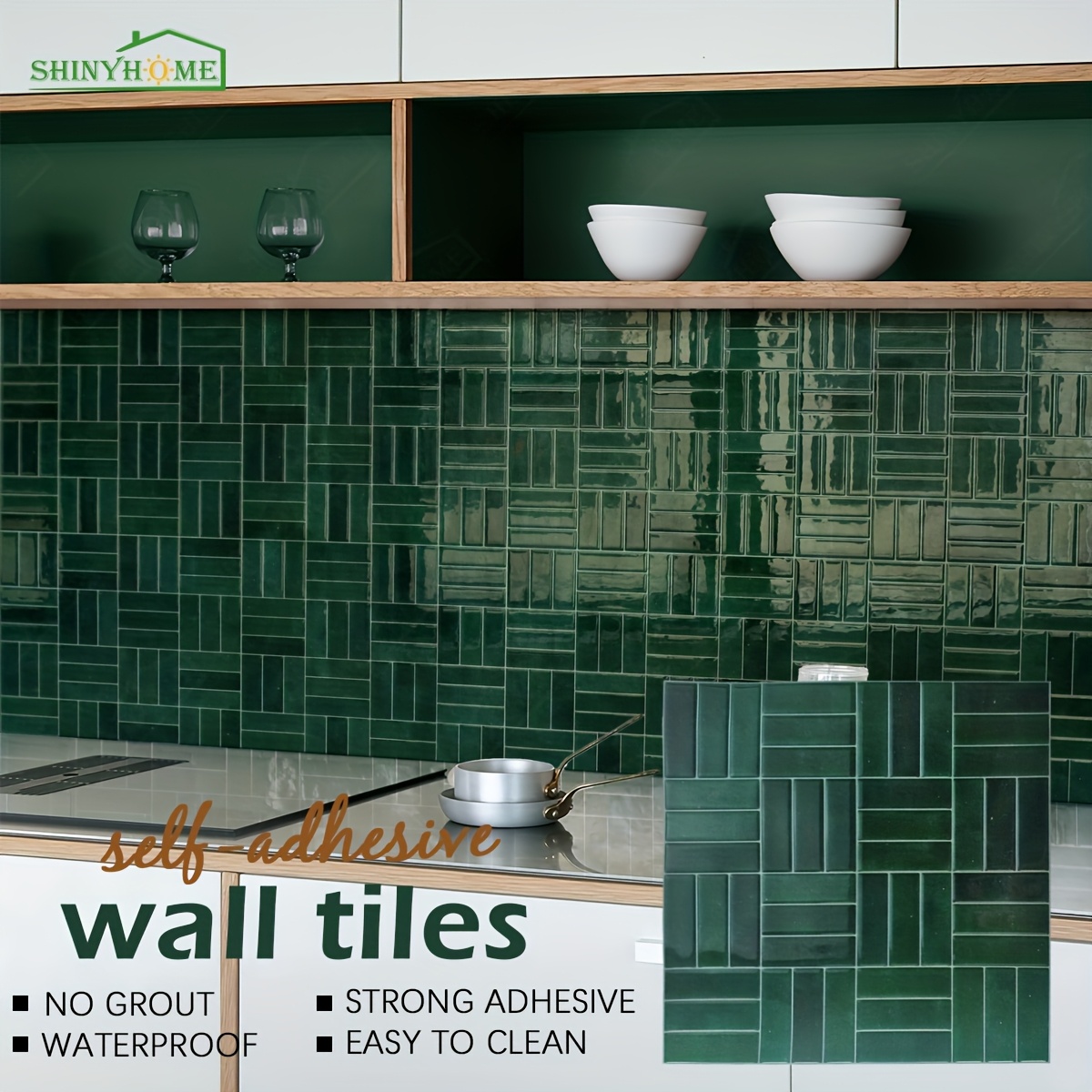 item picture 10pcs   self   3d moroccan   panels waterproof oil heat resistant pu backsplash bathroom rv walls peel stick diy ceiling tiles no   needed