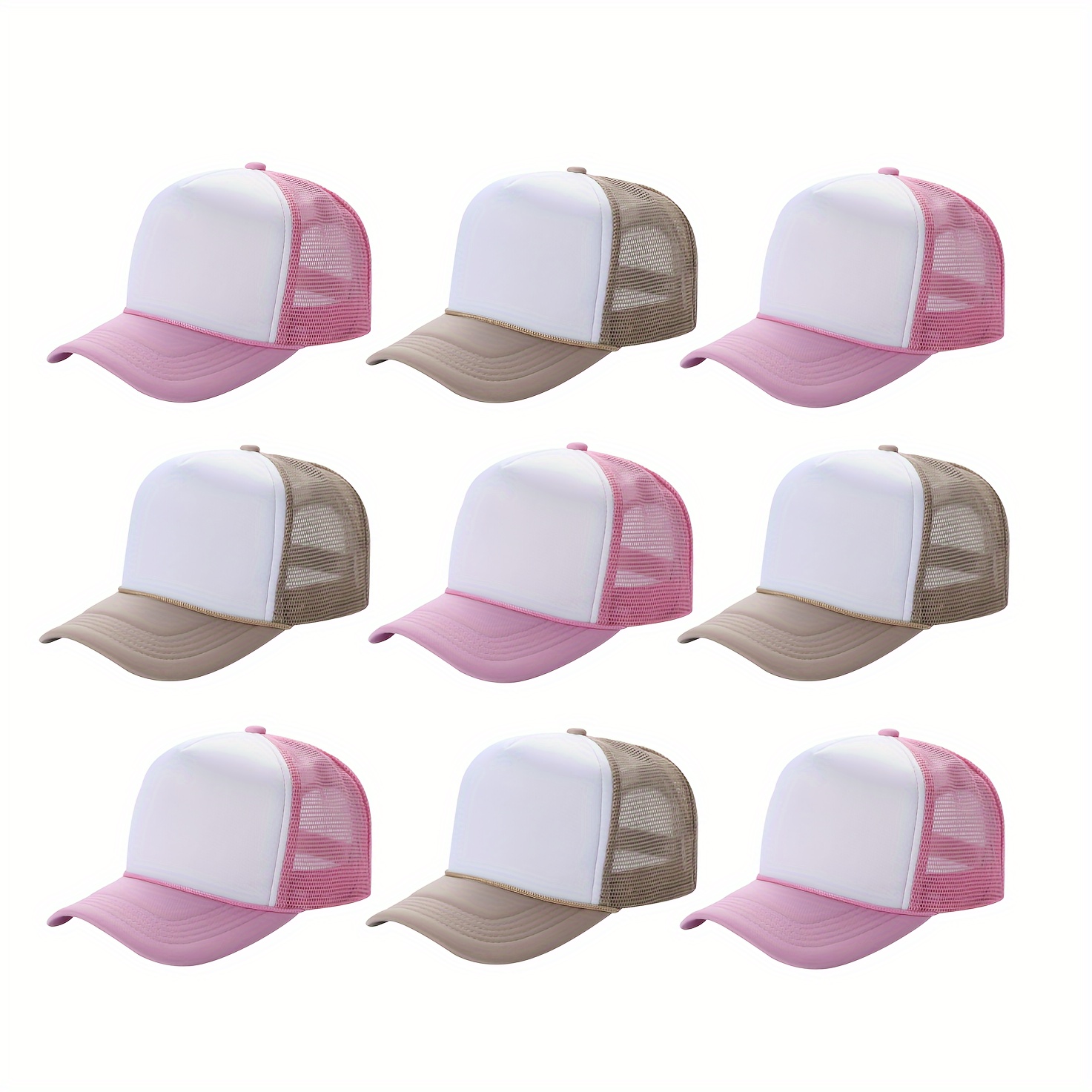 TEMU 9 Pcs Casual Baseball , Matching Color, For Outdoor Sports Hiking Tour, Holiday Gift