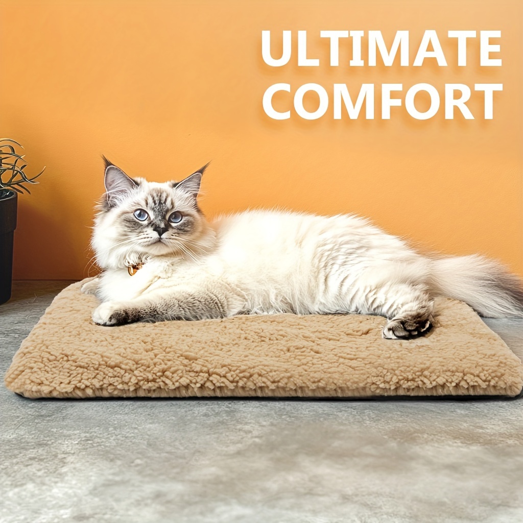 super soft self warming cat bed thermal dog crate bed mat for sleeping washable anti slip pet kennel pad for small medium   puppy kitten indoor outdoor Product details 7