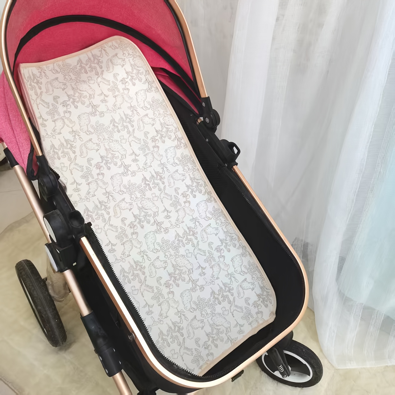 Infant Stroller Cooling Mat, Thin Universal Seat Pad For Baby Strollers, Suitable For Summer Use, Soft And Cool, Can Be Used As A Baby Changing Pad