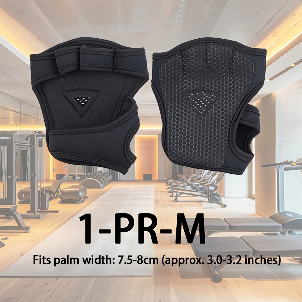 1 Pair Men And Women Professional Anti-slip Half-finger Weightlifting Gloves - Breathable Hollow-out Design/palm Support/suitable For Gym, Dumbbells, Weightlifting, Horizontal Bars, And Cycling